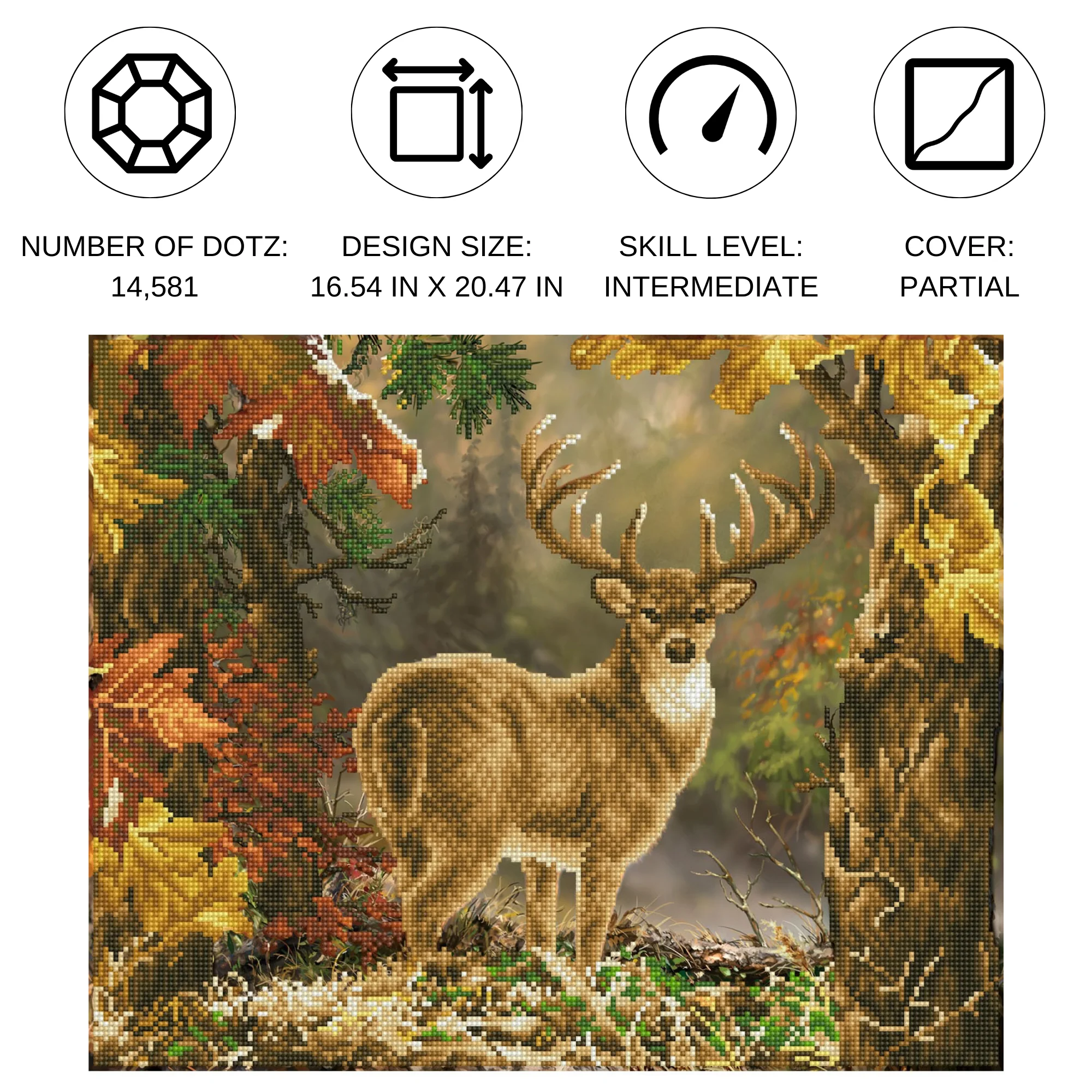 Diamond Dotz Prince of the Forest - 20.5" x 16.5" - Image 4