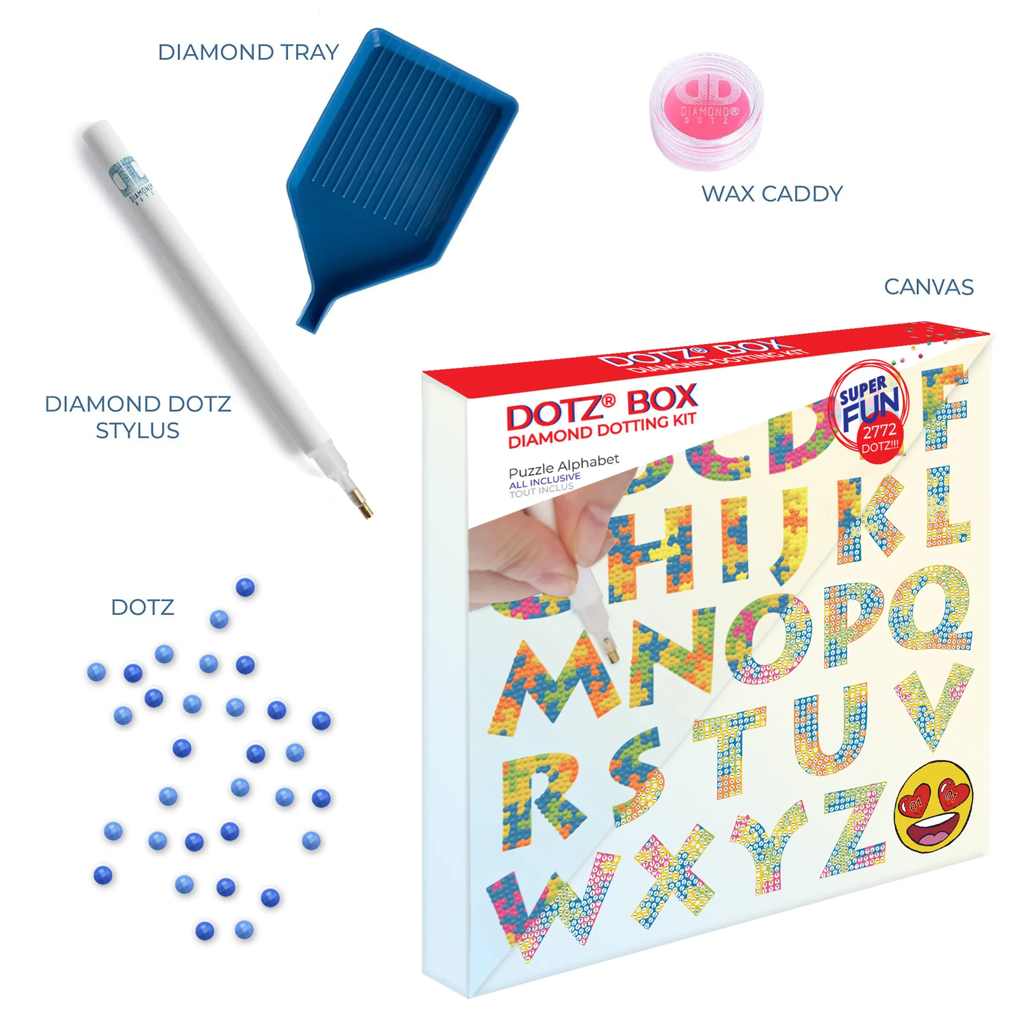 Diamond Dotz Decorative Box Puzzle Alphabet - 11.0" x 11.0" - Image 5