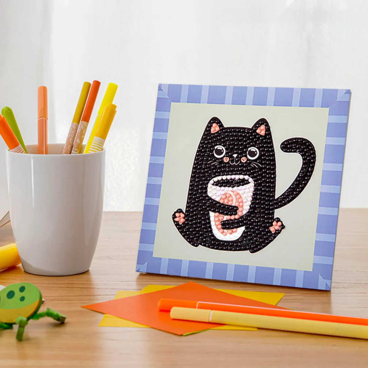Diamond Dotz DOTZIES Coffee Bean Kitten Diamond Painting - 5.1" x 5.1" - Image 5