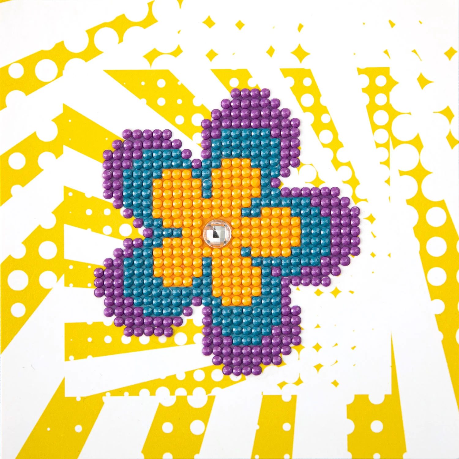 Diamond Dotz DOTZIES Retro Flower Diamond Painting - 5.1" x 5.1"