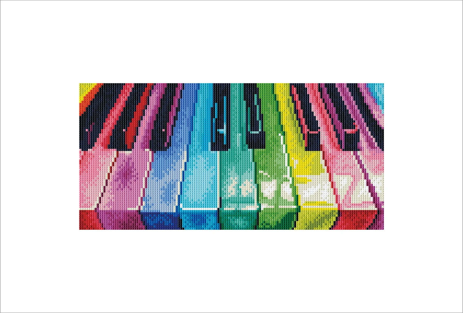 Diamond Dotz Decor Decorative Box Rainbow Keyboard Diamond Painting - 15.8" x 7.9" - Image 6