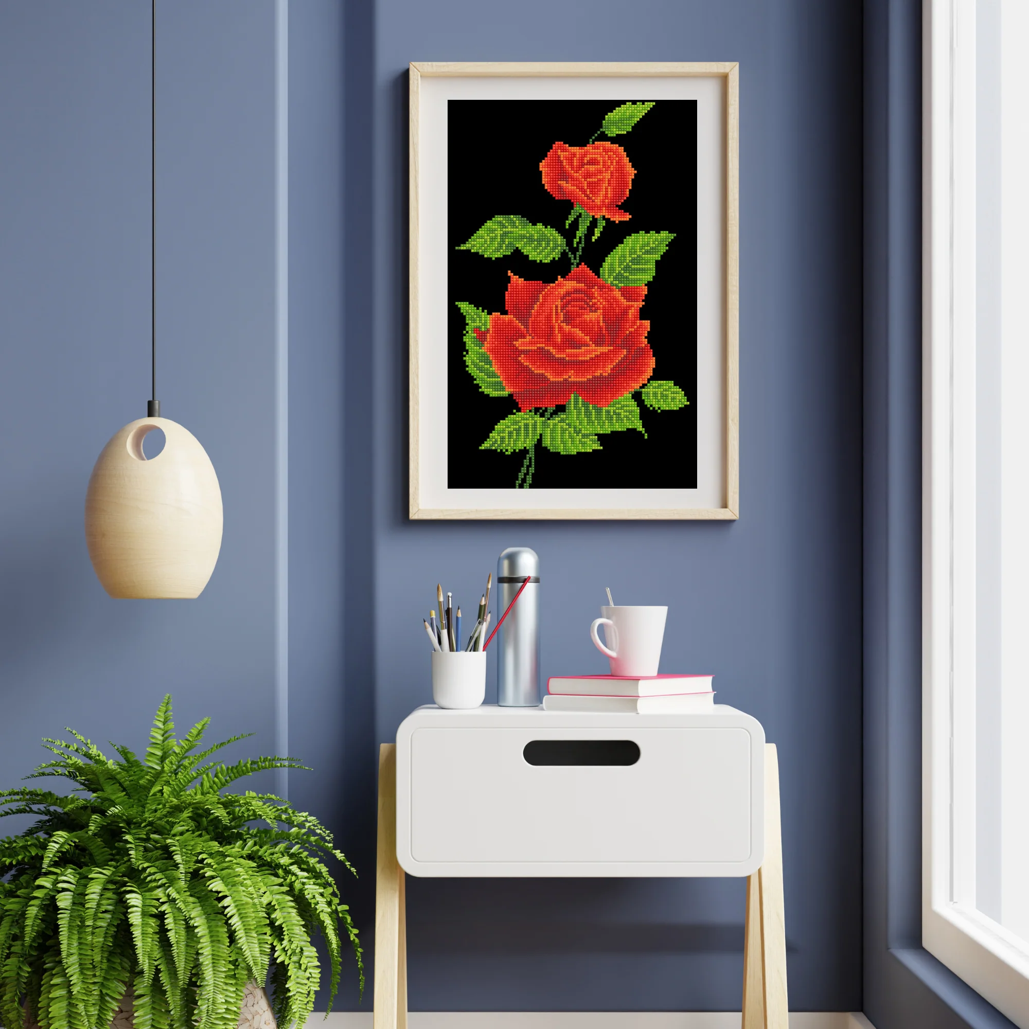 Diamond Dotz Red Rose Corsage - 10.6" x 16.5" - Image 4