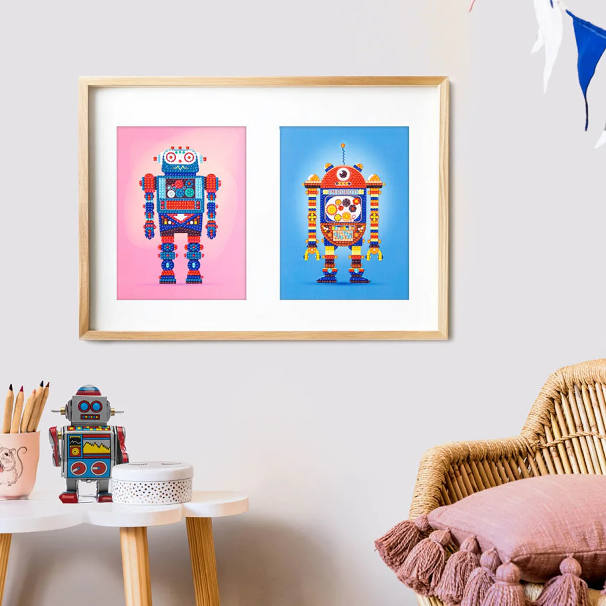 Diamond Dotz DOTZIES Robot Games 1 Diamond Painting - 5.9" x 7.8" - Image 2