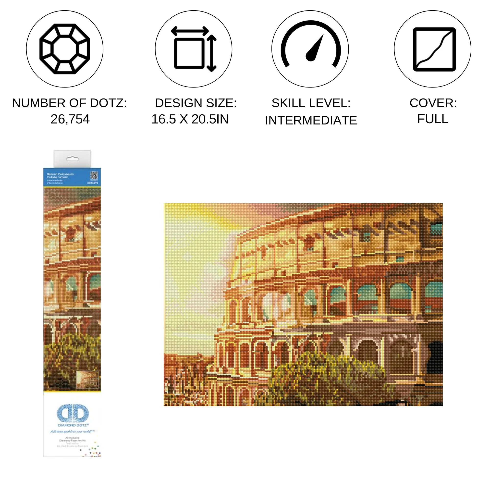 Diamond Dotz Roman Coliseum - 16.5" x 20.5" - Image 2
