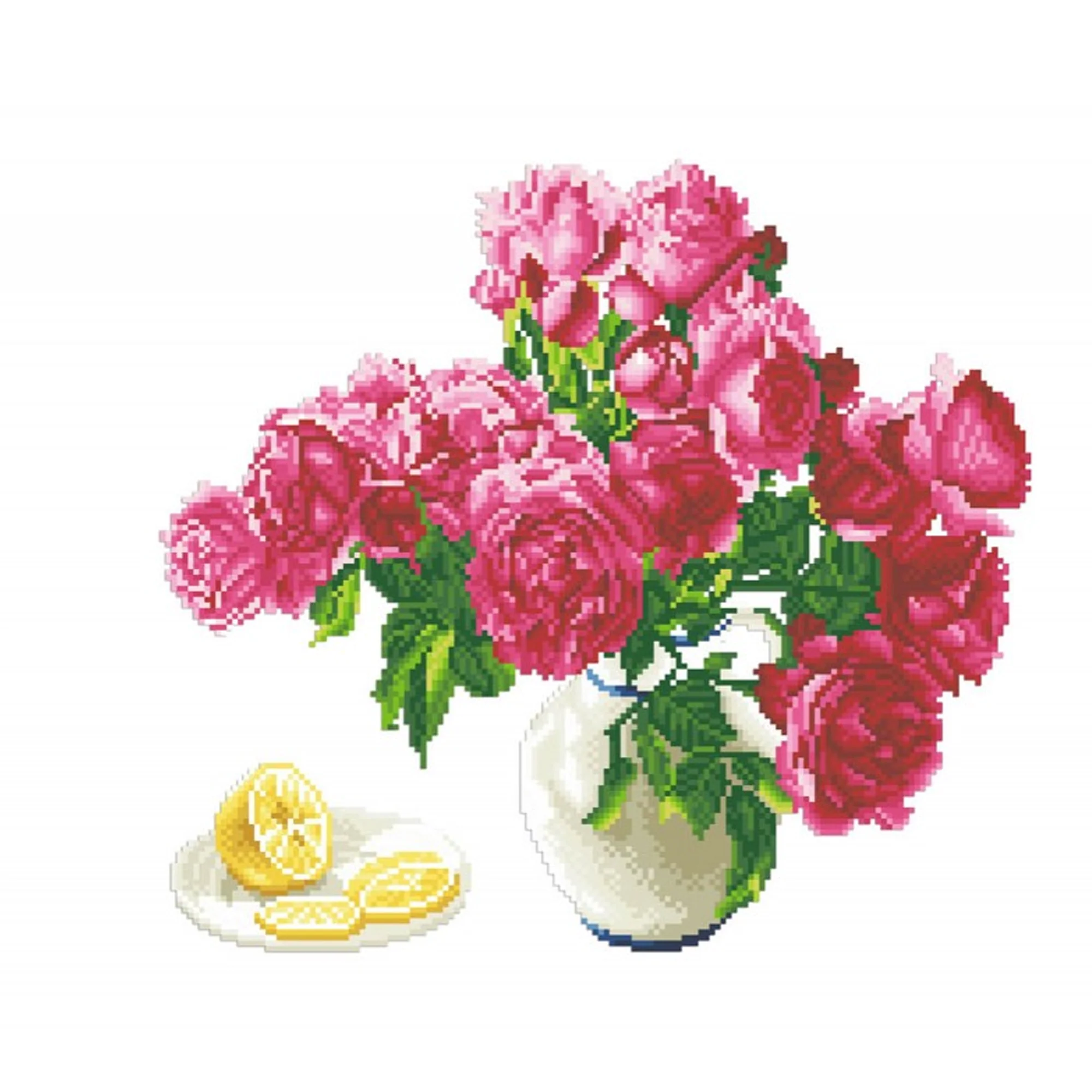 Diamond Dotz Roses by the Window - 22.4" x 19.3" - Image 5