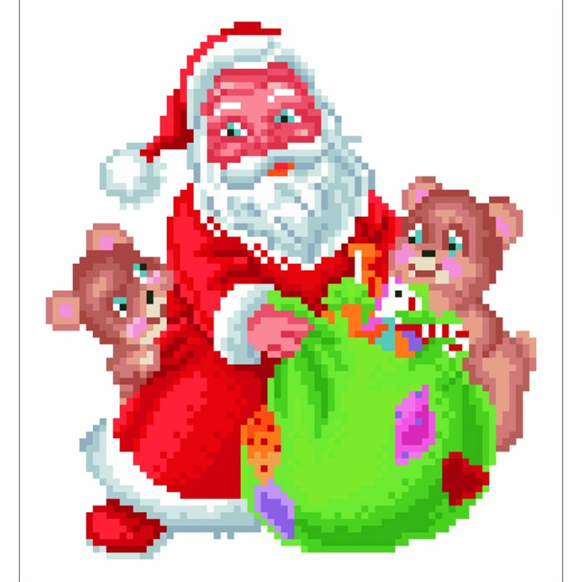 Diamond Dotz Santa & Teddies - 9.1" x 9.8" - Image 5