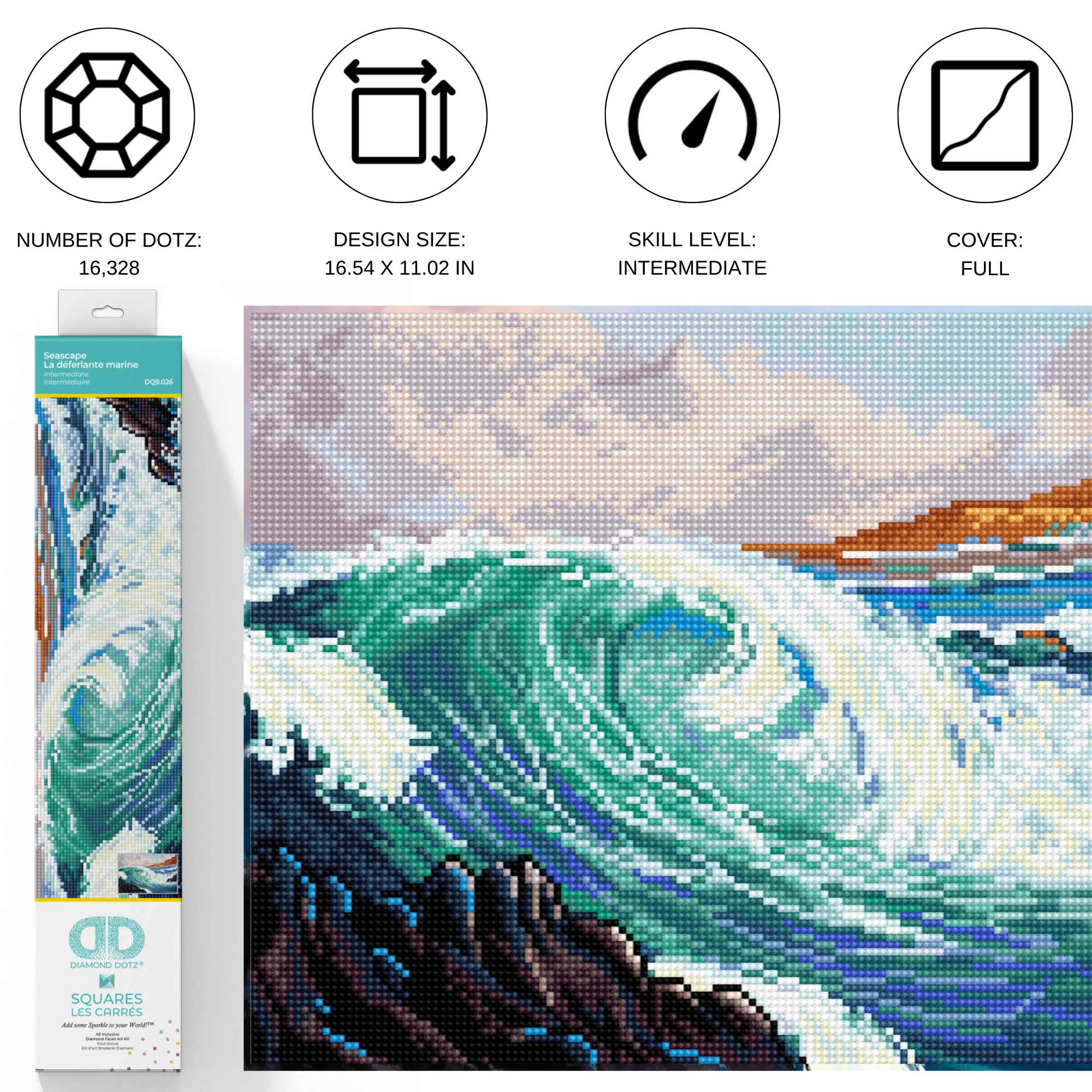 Diamond Dotz Seascape - 16.5" x 11.0" - Image 3