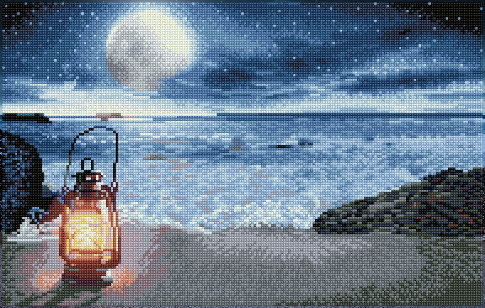 Diamond Dotz Seaside Vigil - 20.5" x 13.0" - Image 2