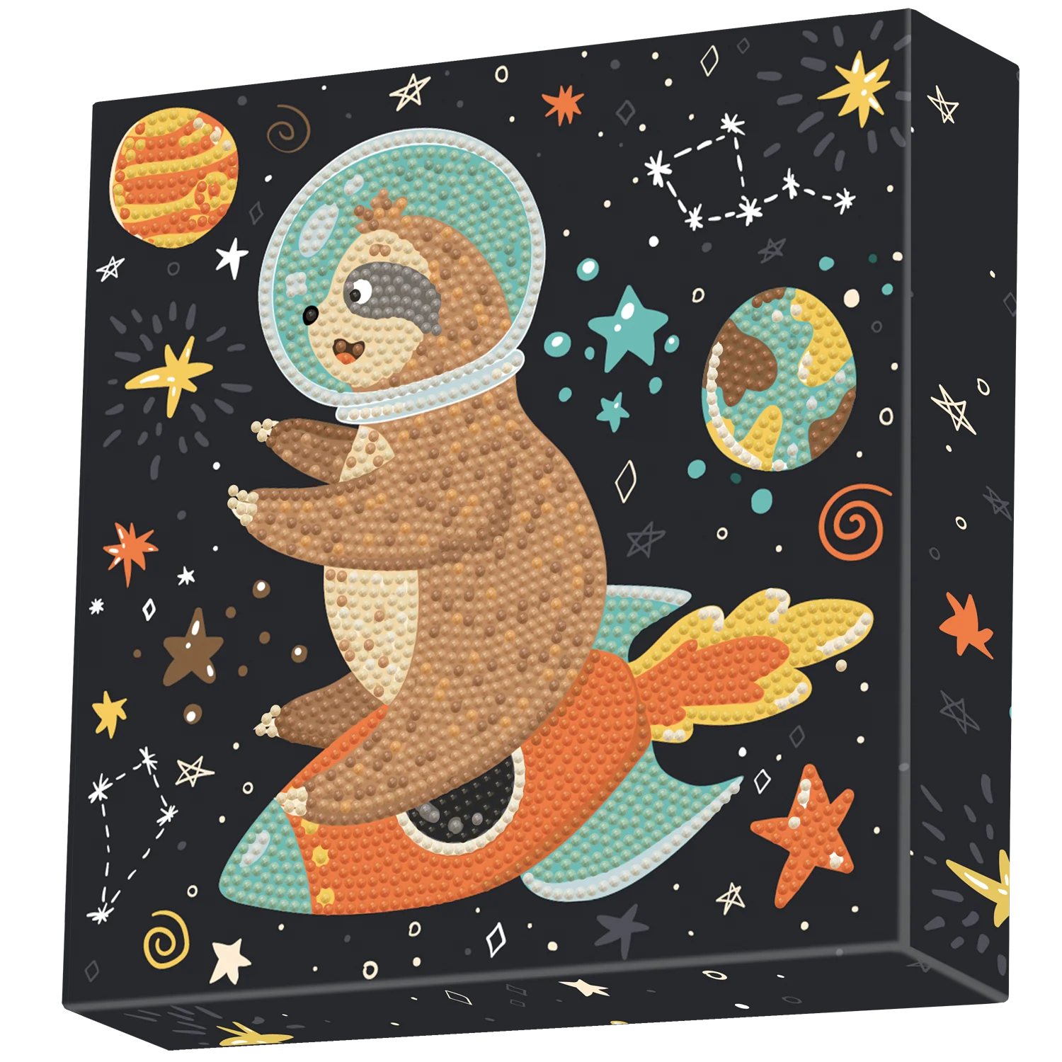 Diamond Dotz Decorative Box Sloth Rocket - 8.7" x 8.7" - Image 6