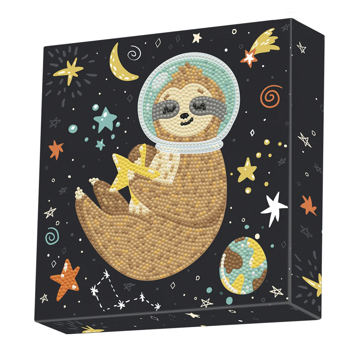 Diamond Dotz Decorative Box Sloth Universe - 8.7" x 8.7"