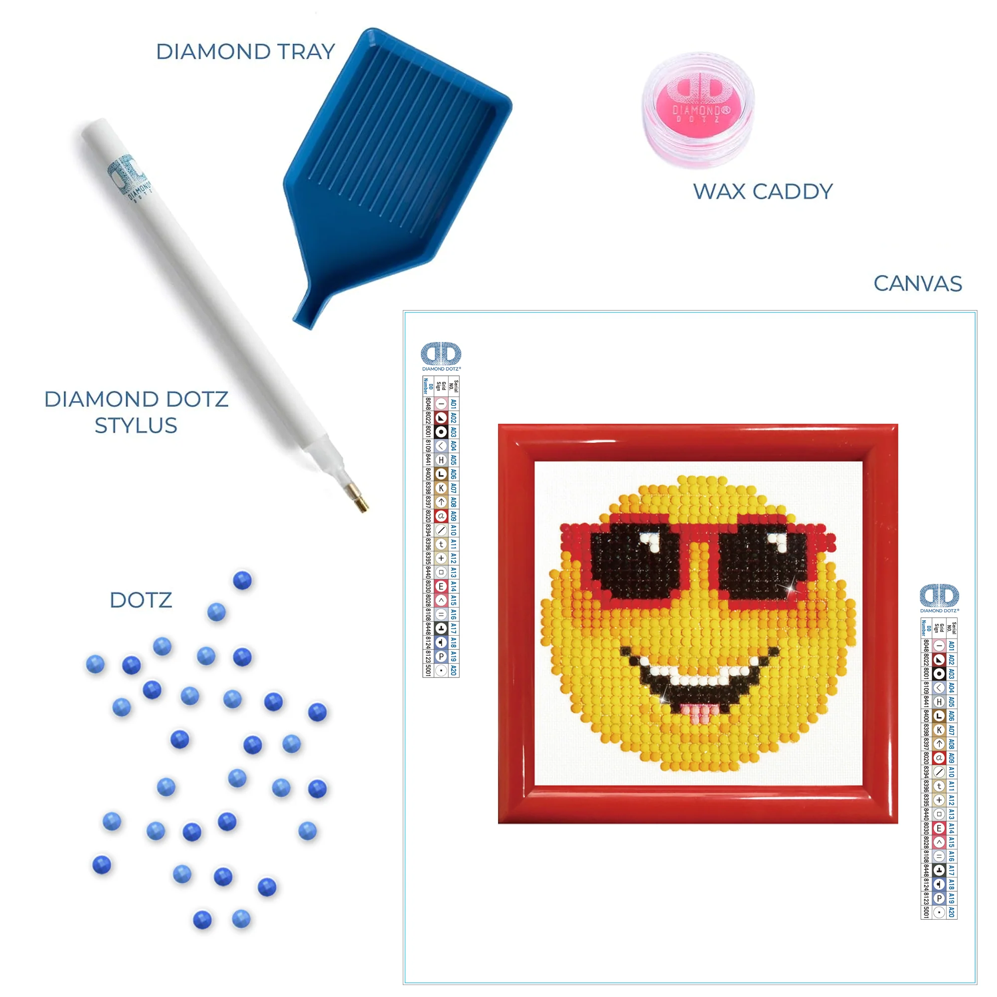 Diamond Dotz Smiling Face with Frame - 4.0" x 4.0" - Image 4