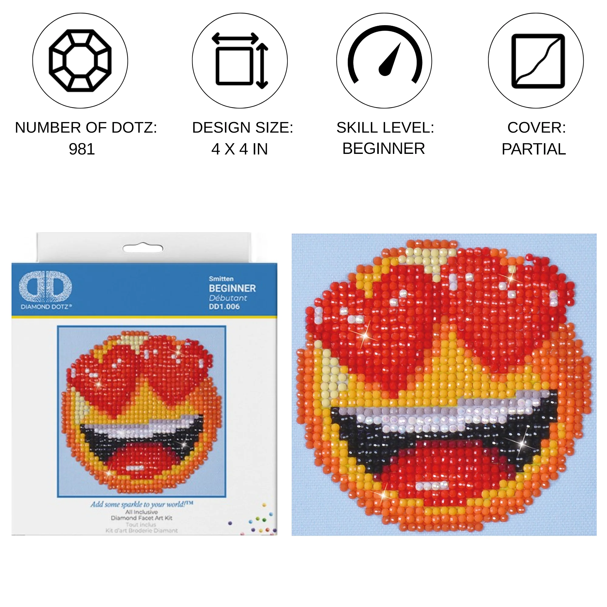 Diamond Dotz Smitten - 4.0" x 4.0" - Image 3