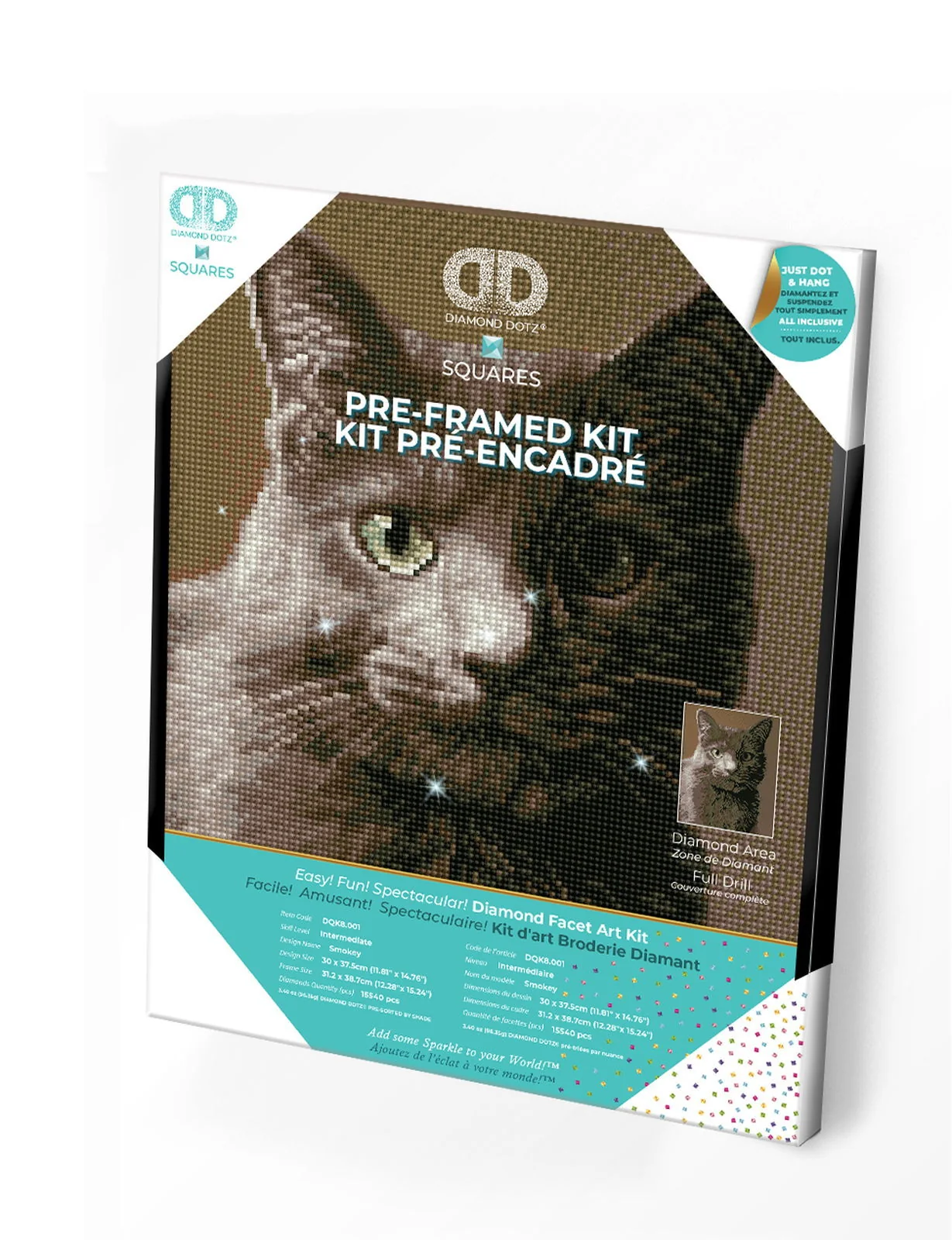 Diamond Dotz Smokey Pre-Framed Kit - 11.8" x 14.8"