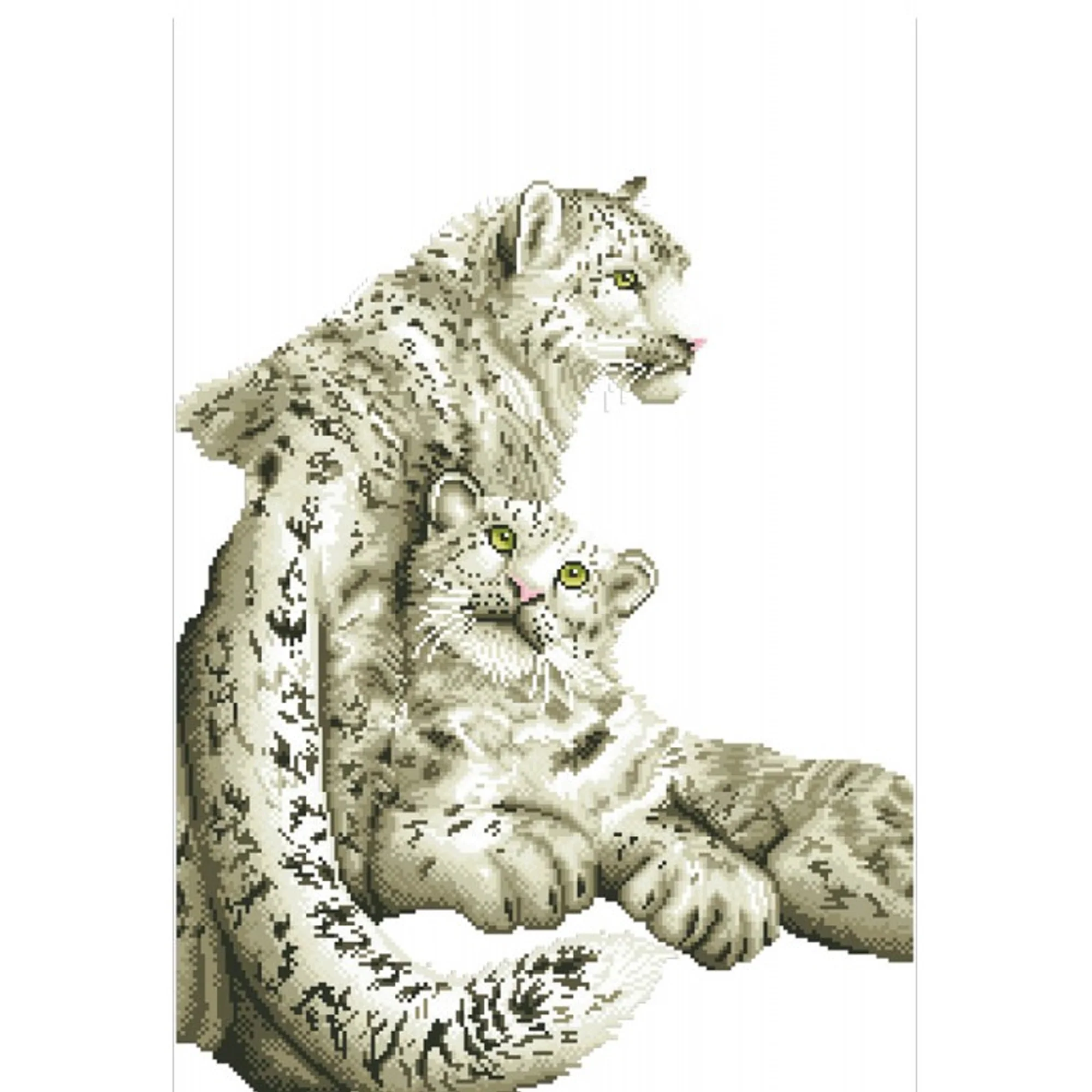 Diamond Dotz Snow Leopards - 20.5" x 30.3" - Image 3