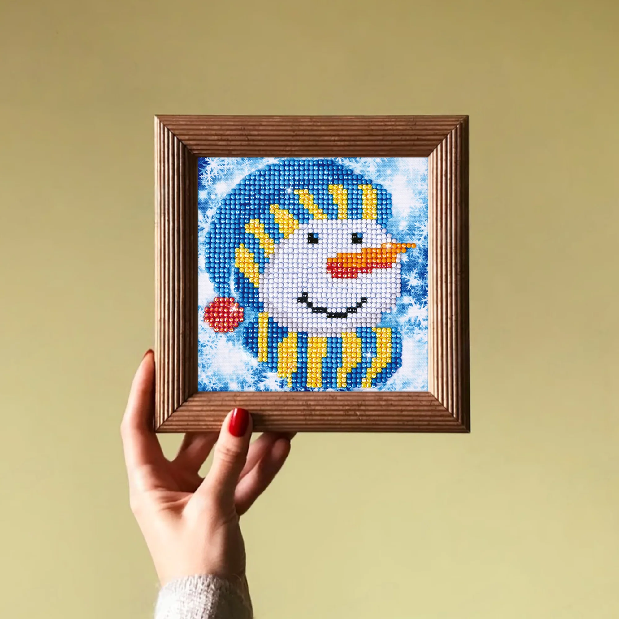 Diamond Dotz Snowman Cap - 5.3" x 5.3" - Image 4