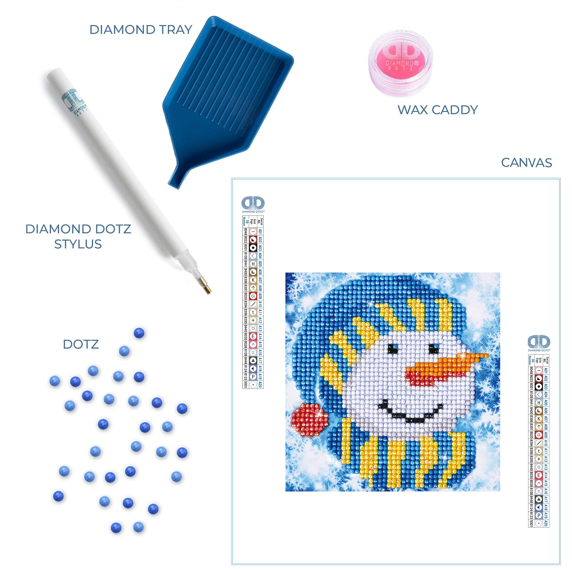 Diamond Dotz Snowman Cap - 5.3" x 5.3" - Image 6
