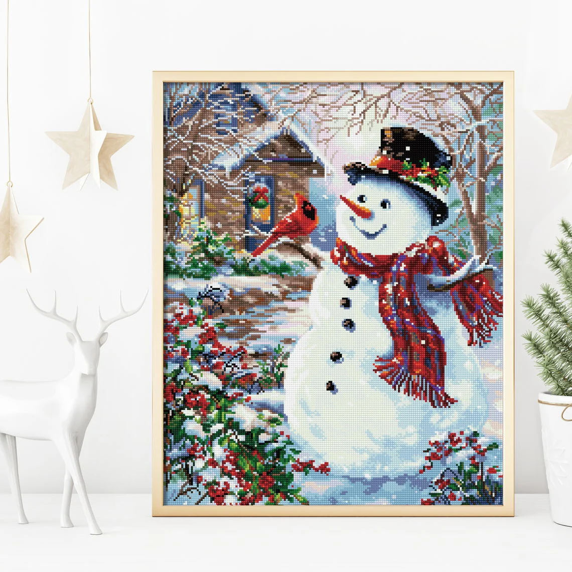 Diamond Dotz Snowman & Feathered Friend - 19.7" x 24.4" - Image 6