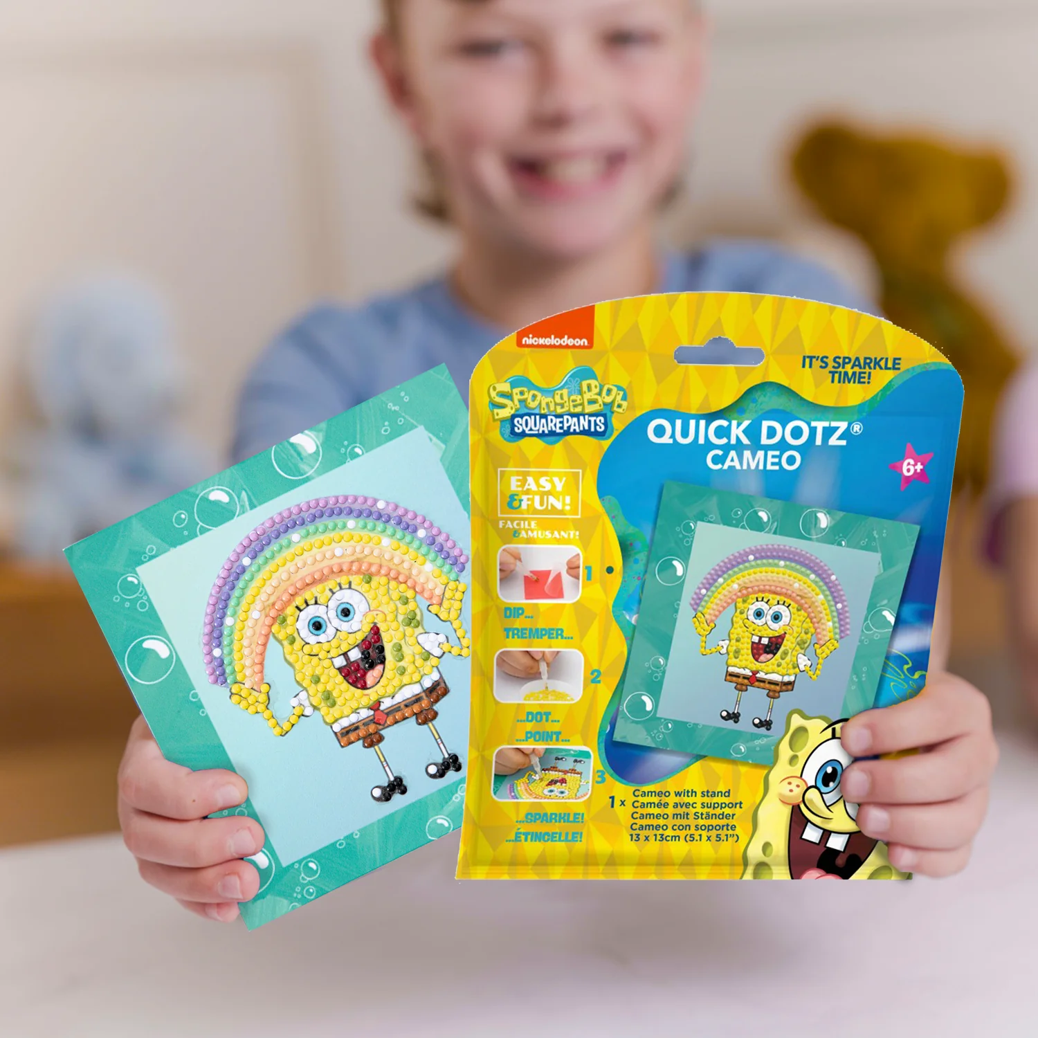 Diamond Dotz DOTZIES SpongeBob Rainbow Diamond Painting - 5.1" x 5.1" - Image 4