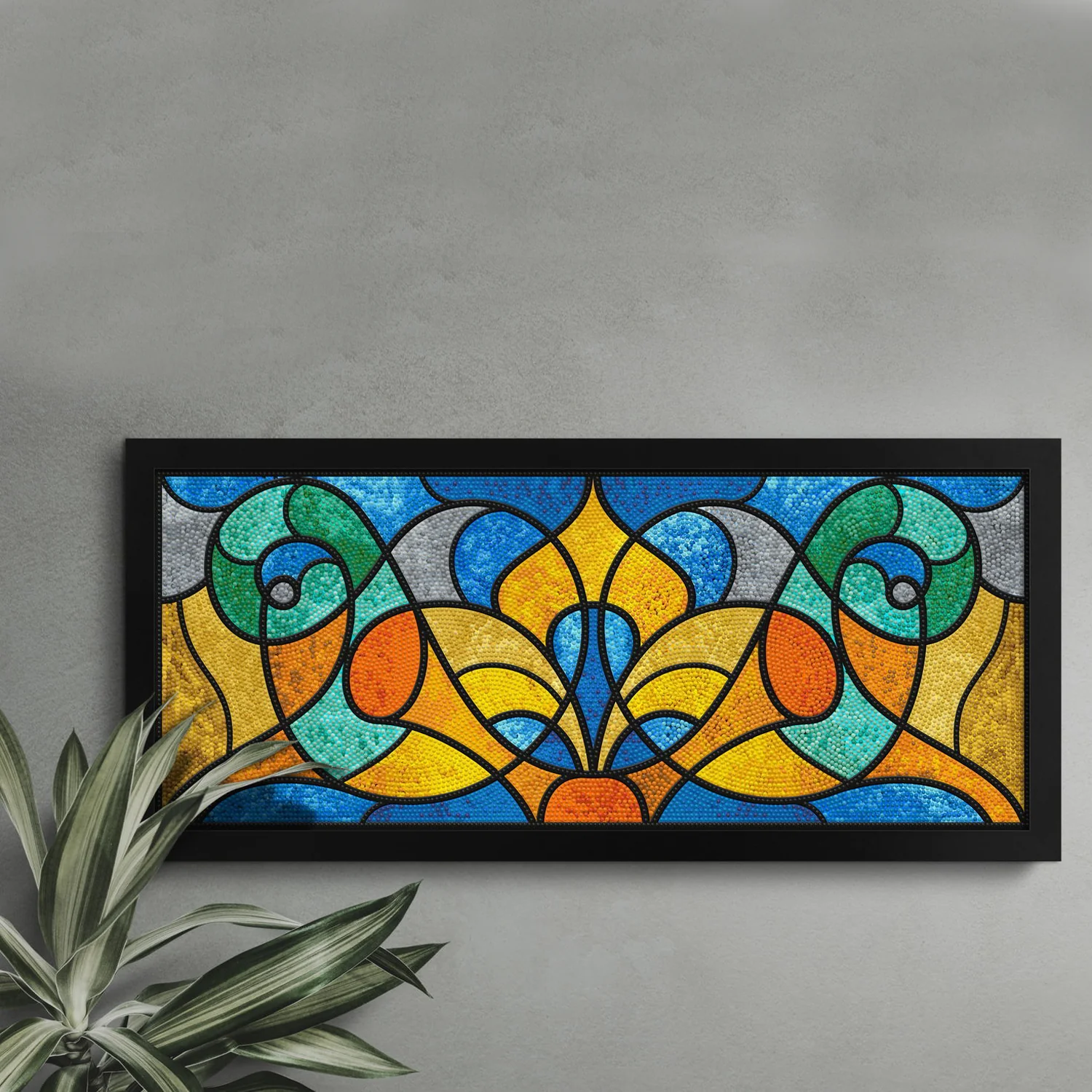 Diamond Dotz Stained Glass Study - 22.8" x 9.5" - Image 3