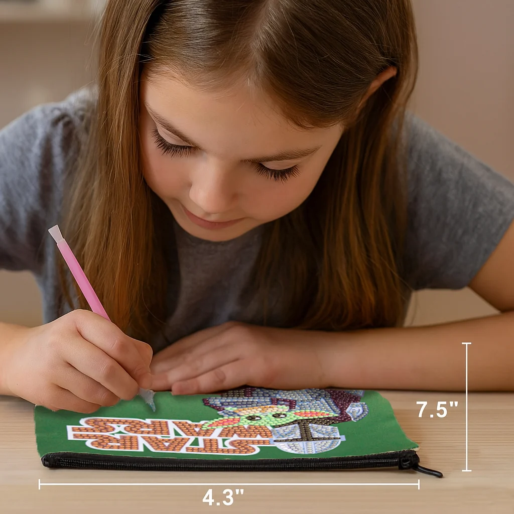 Diamond Dotz Star Wars Grogu and Mandolorian DOTZIES Pouch Kit - 7.8" x 4.5" - Image 3