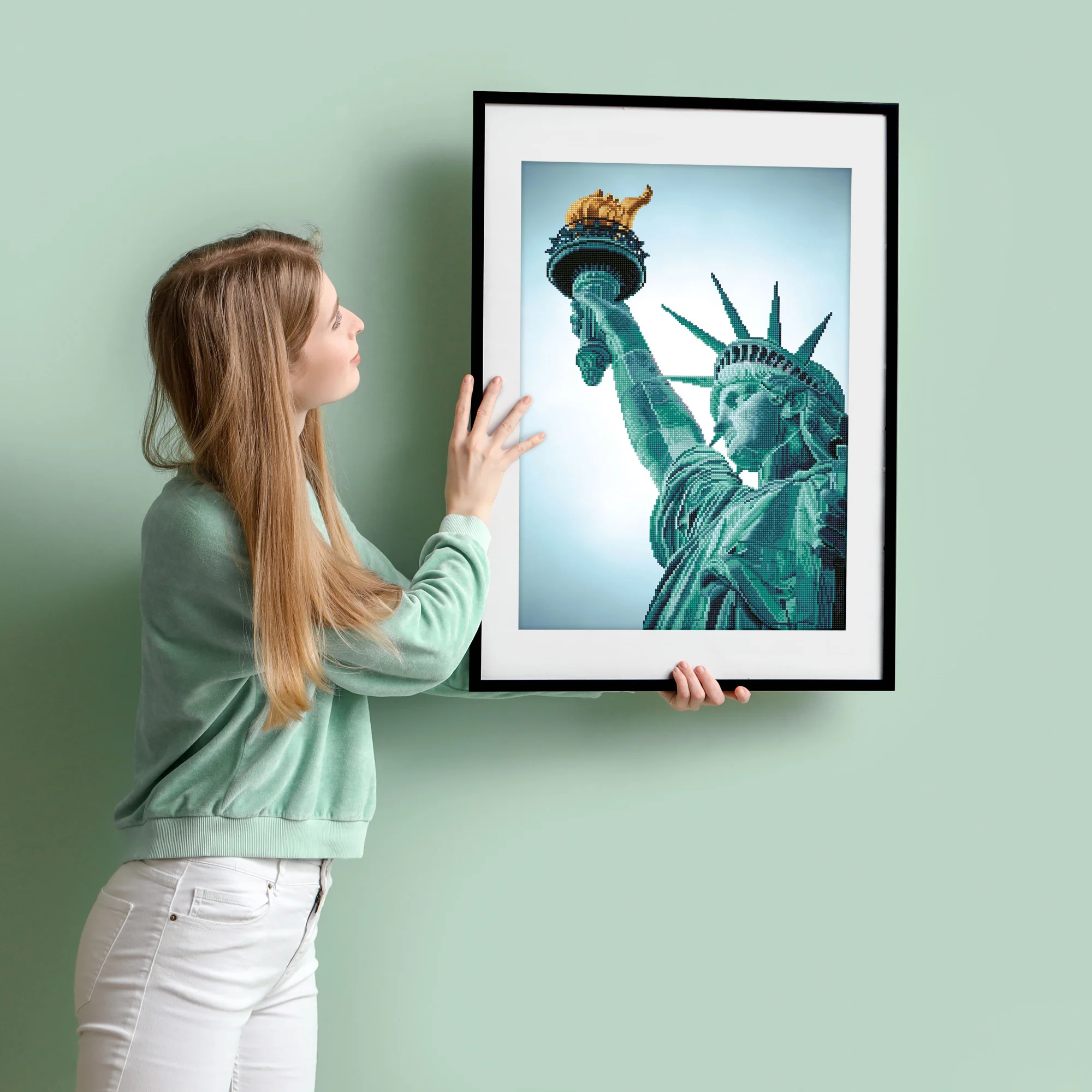 Diamond Dotz Statue of Liberty - 18.5" x 27.6" - Image 4