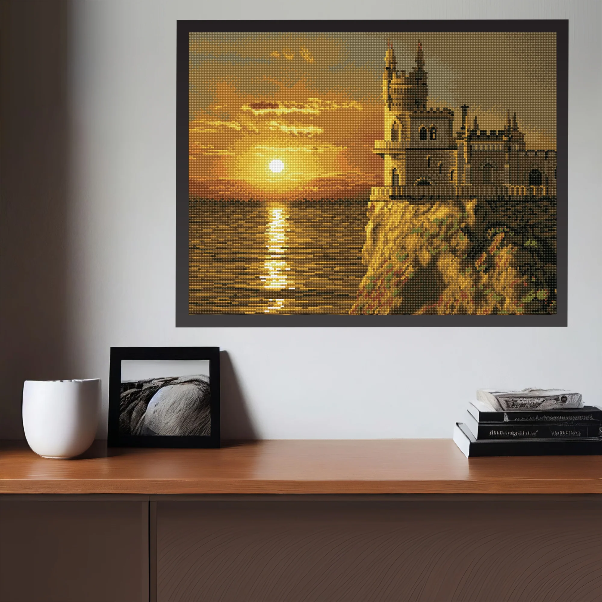 Diamond Dotz Swallow's Nest Castle - 29.5" x 19.7" - Image 2