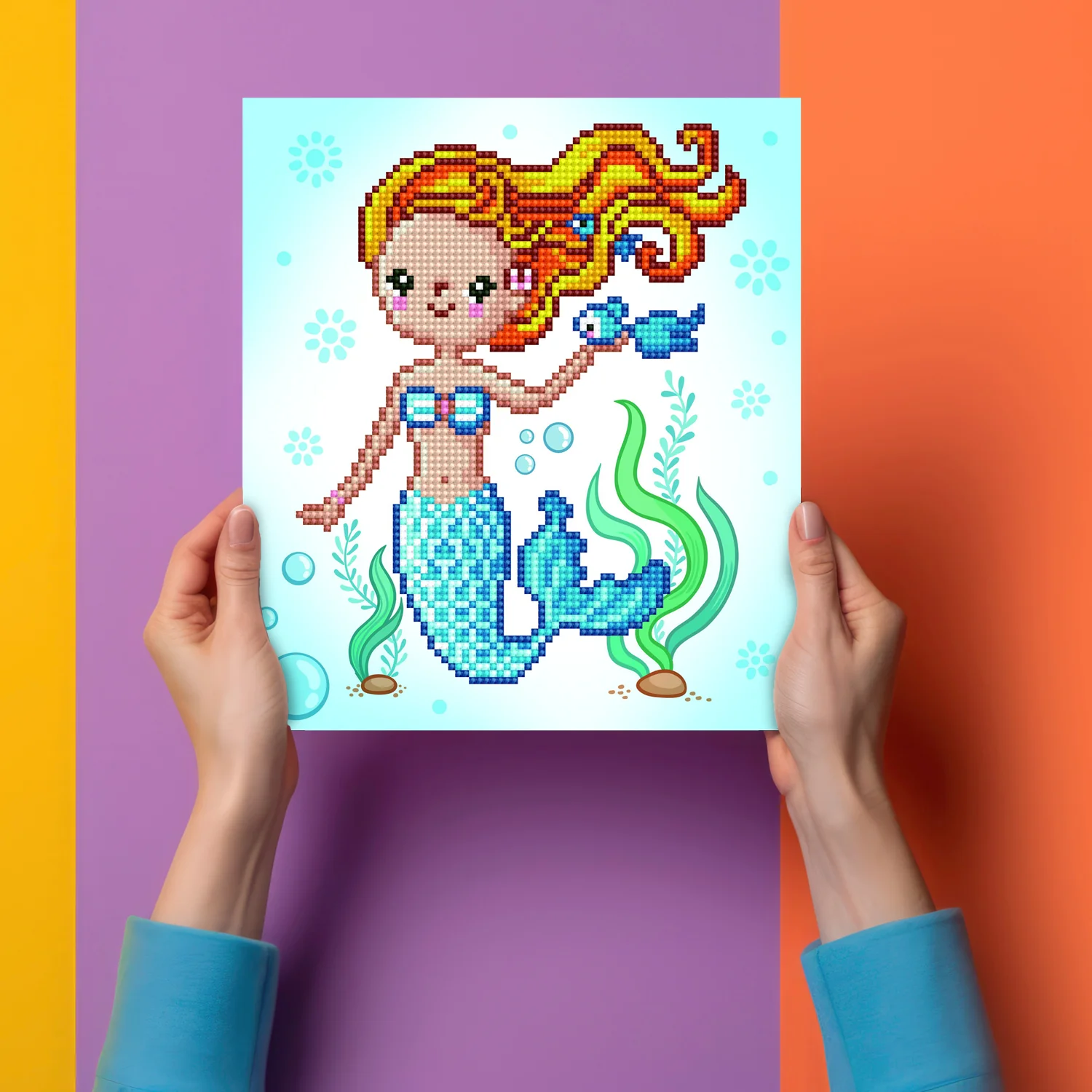 Diamond Dotz DOTZIES Sweet Swimmer Diamond Painting  - 9.1" x 9.8" - Image 2