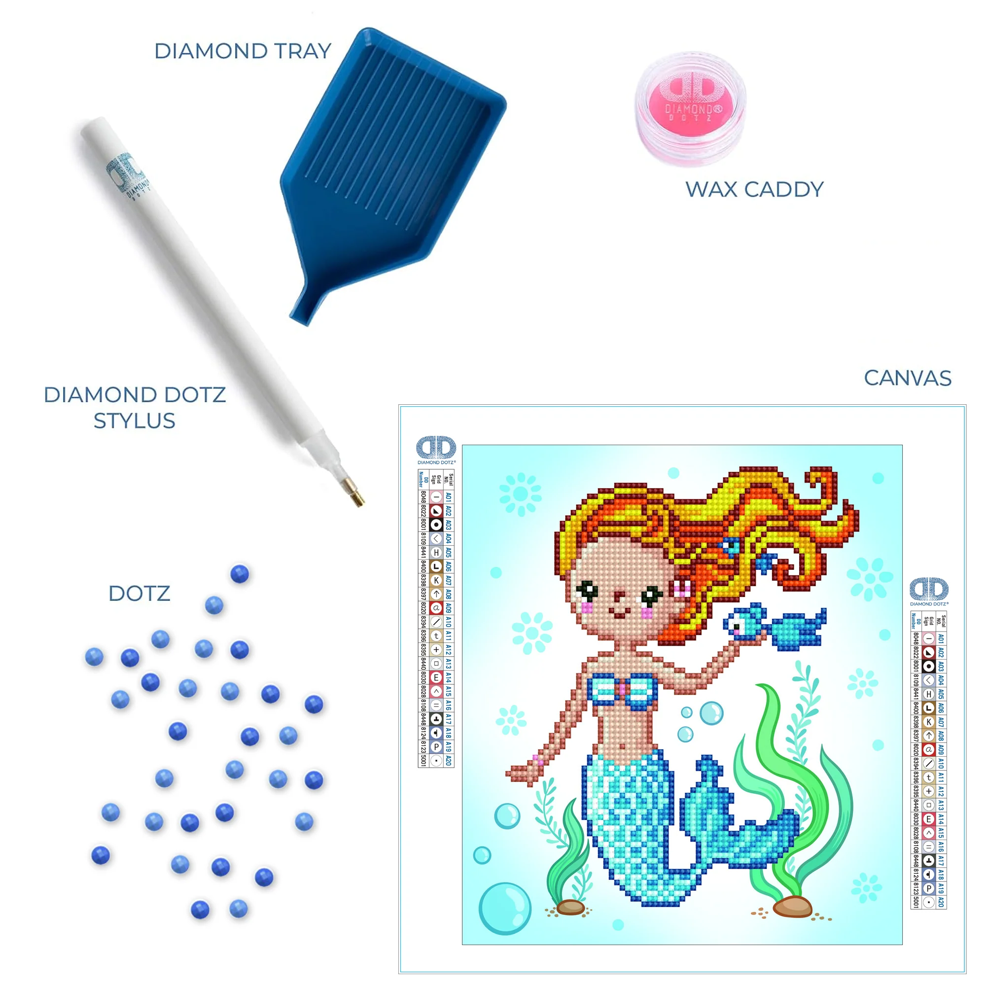 Diamond Dotz DOTZIES Sweet Swimmer Diamond Painting  - 9.1" x 9.8" - Image 5
