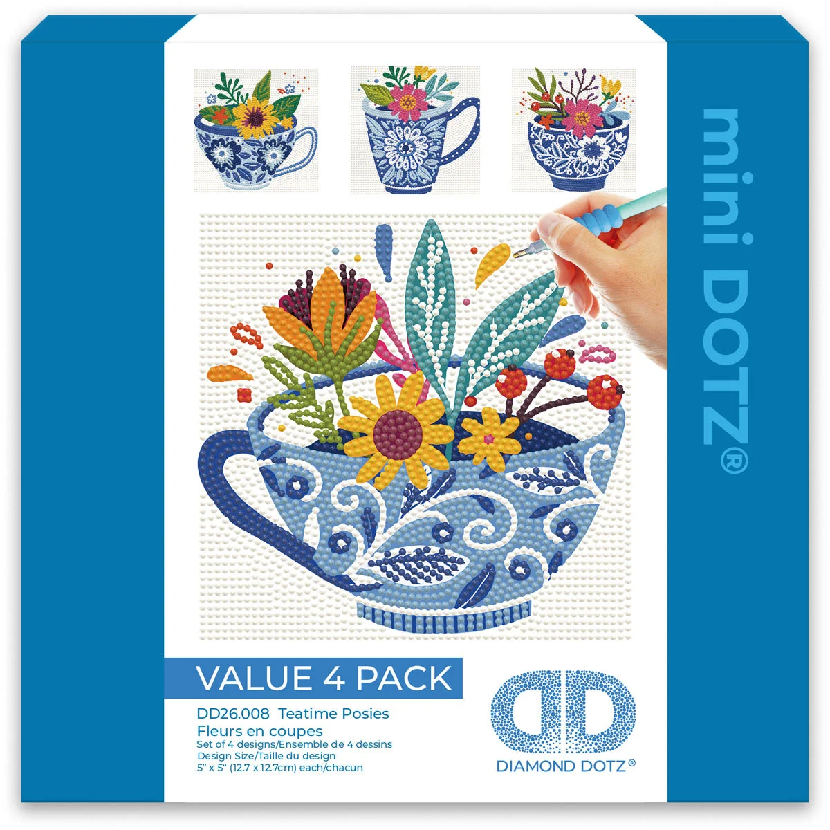 Diamond Dotz Mini Dotz Teatime Posies - 5.0" x 5.0" - Image 5