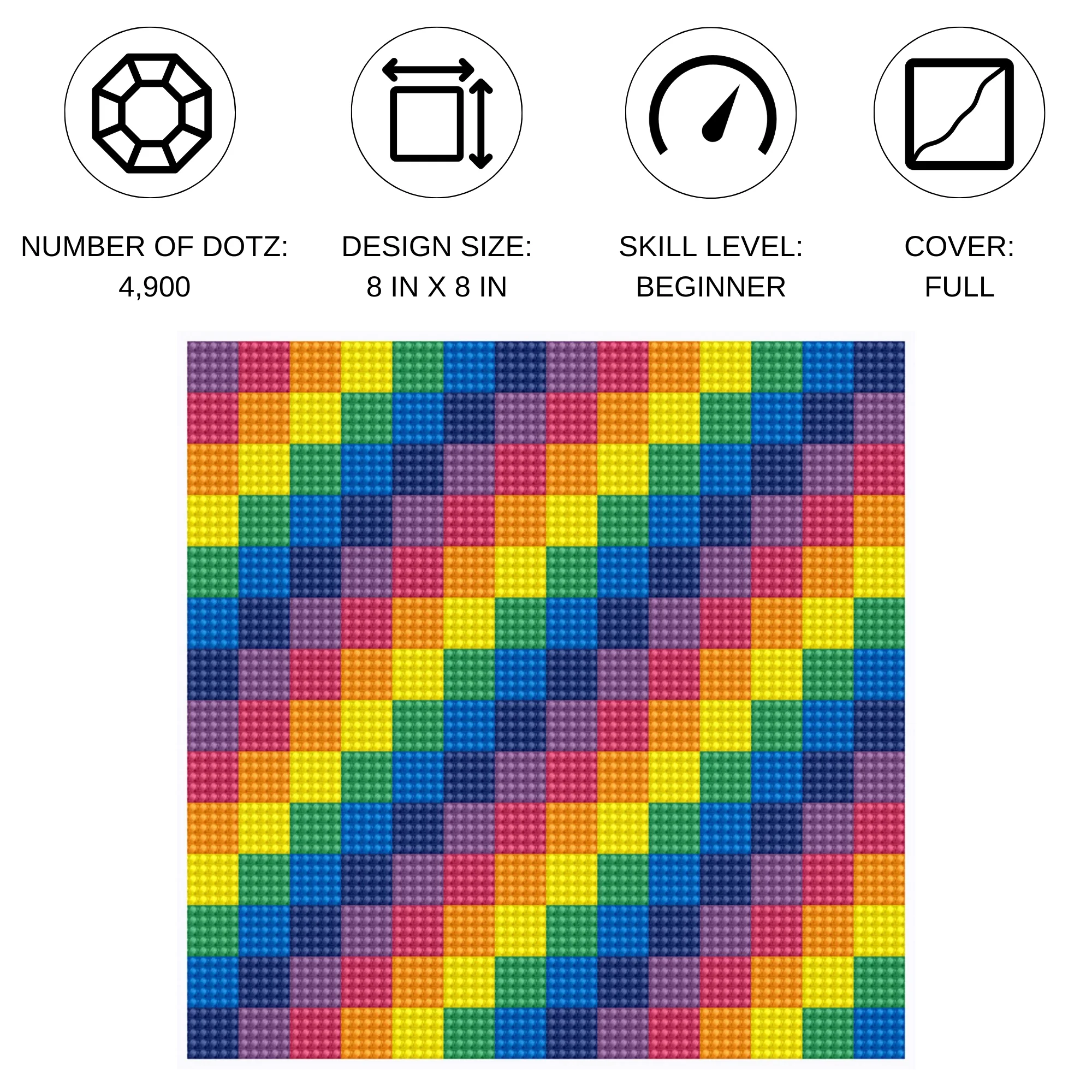 Diamond Dotz Tetris - 8.0" x 8.0" - Image 4