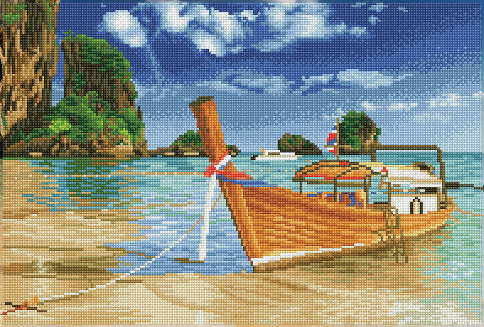 Diamond Dotz Thai Escape Pre-Framed Kit - 20.5" x 13.8" - Image 2