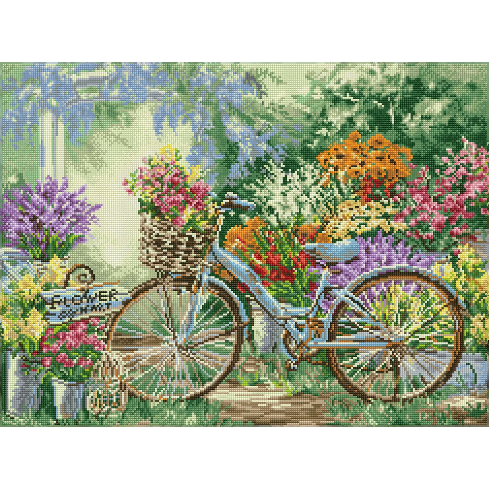 Diamond Dotz The Flower Mart - 26.4" x 19.7" - Image 6