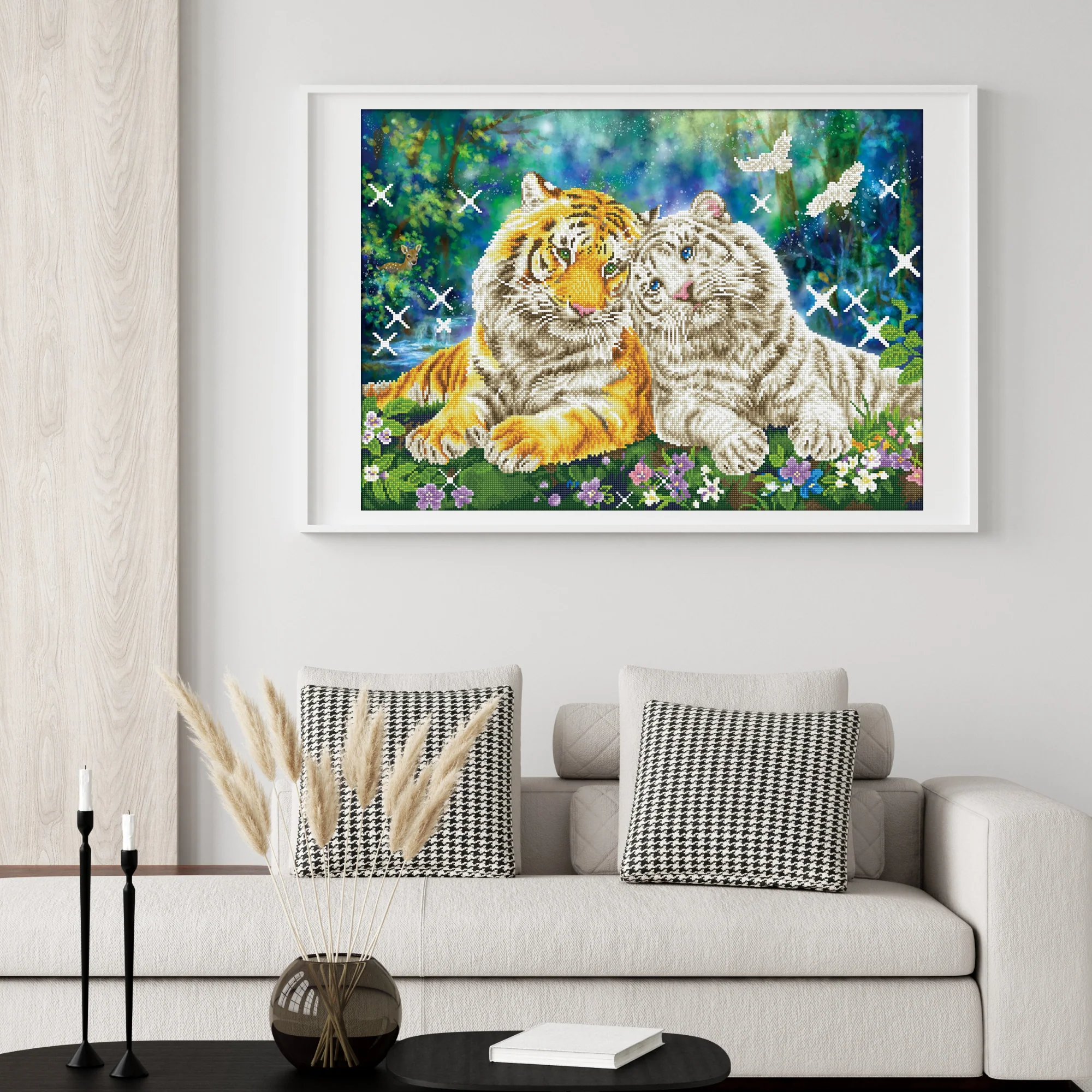 Diamond Dotz Tiger Smooch - 21.7" x 30.3" - Image 2