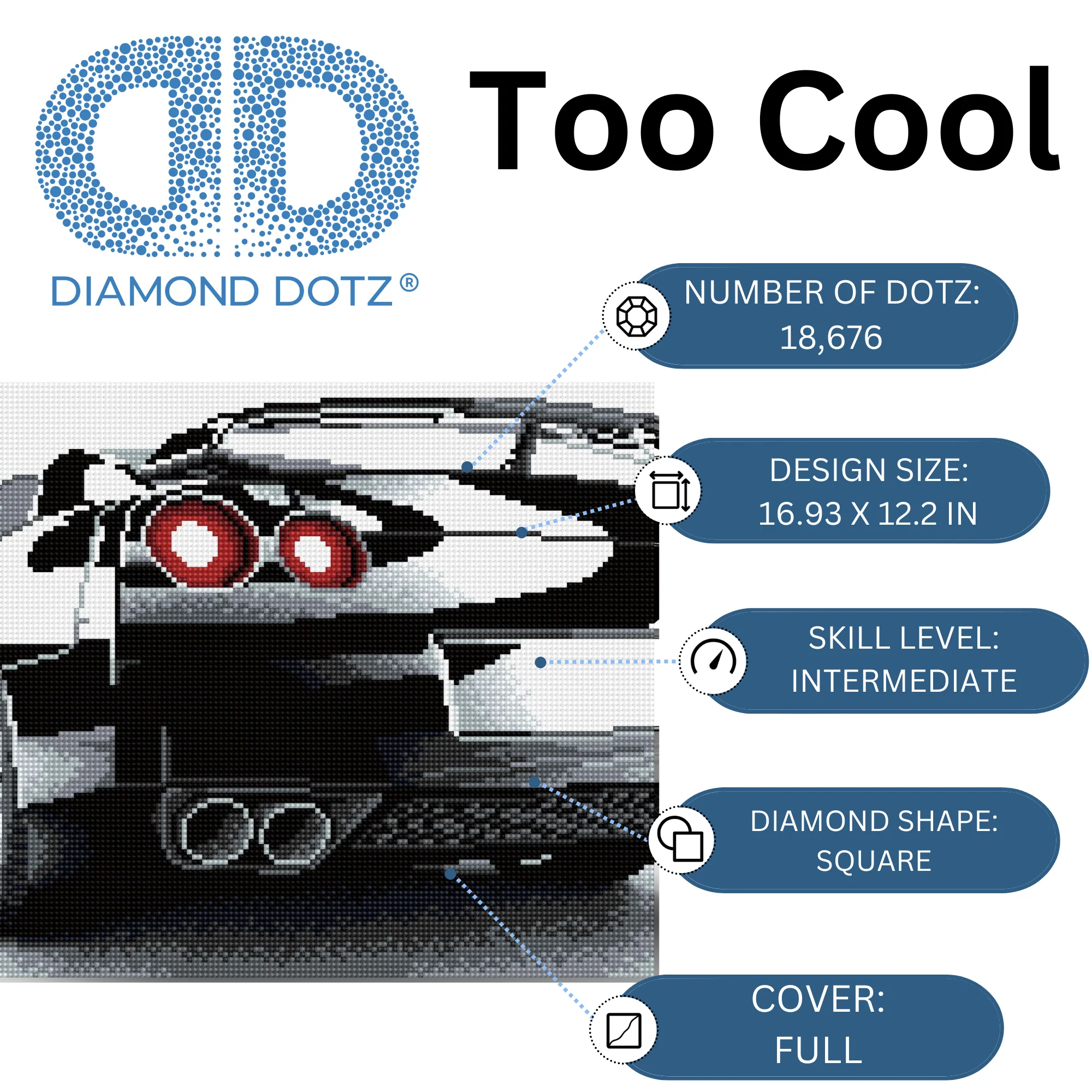 Diamond Dotz Too Cool - 16.9" x 12.2" - Image 3