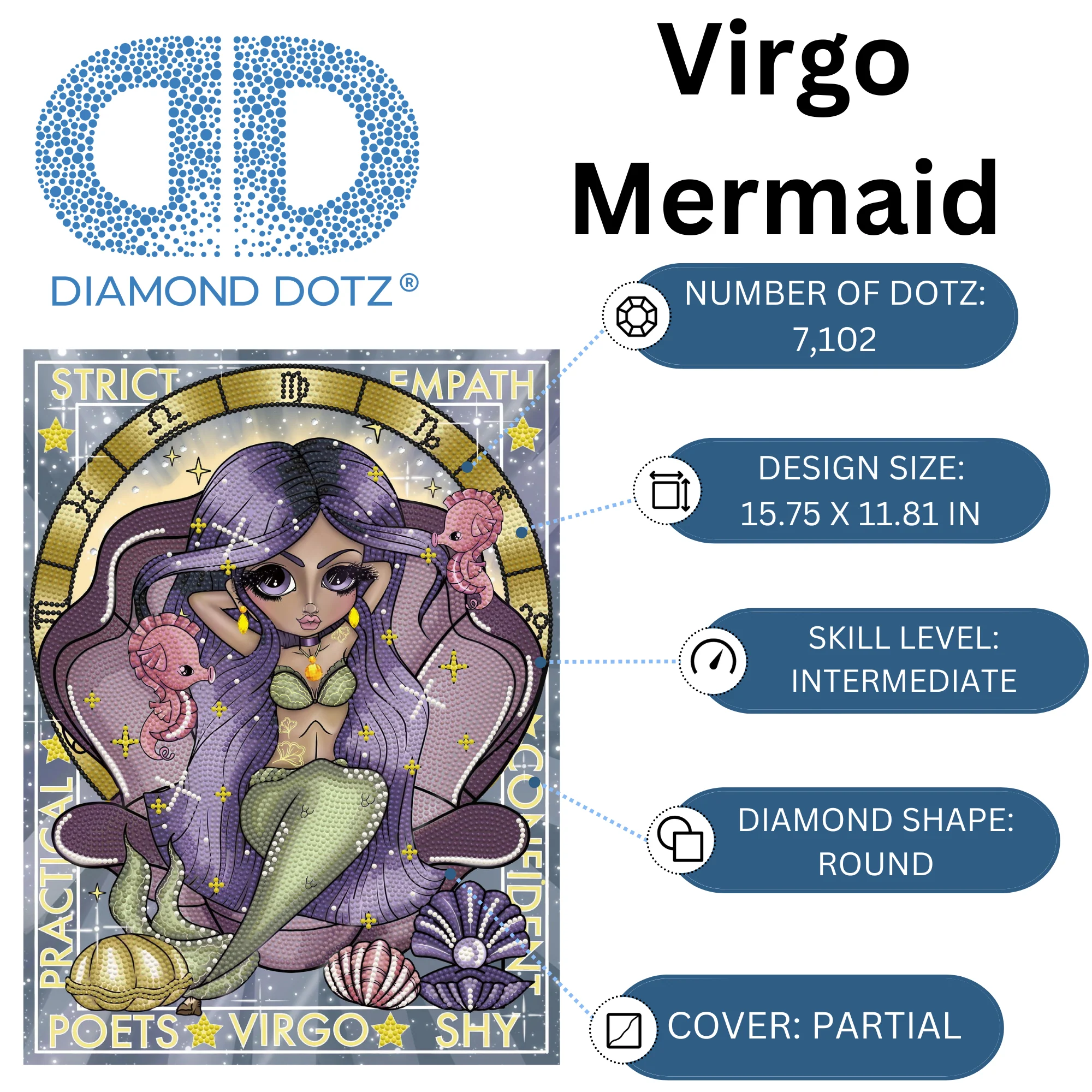 Diamond Dotz Virgo - 11.8" x 15.8" - Image 3