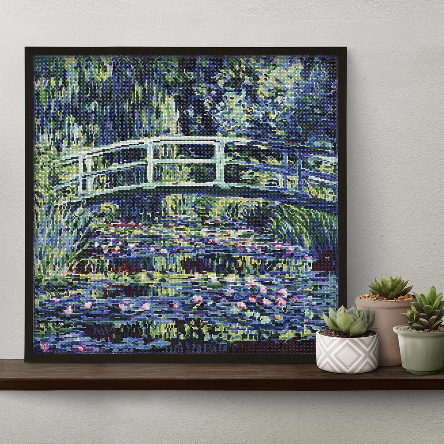Diamond Dotz Water Lilies and Japanese Bridge - 23.2" x 22.4" - Image 4