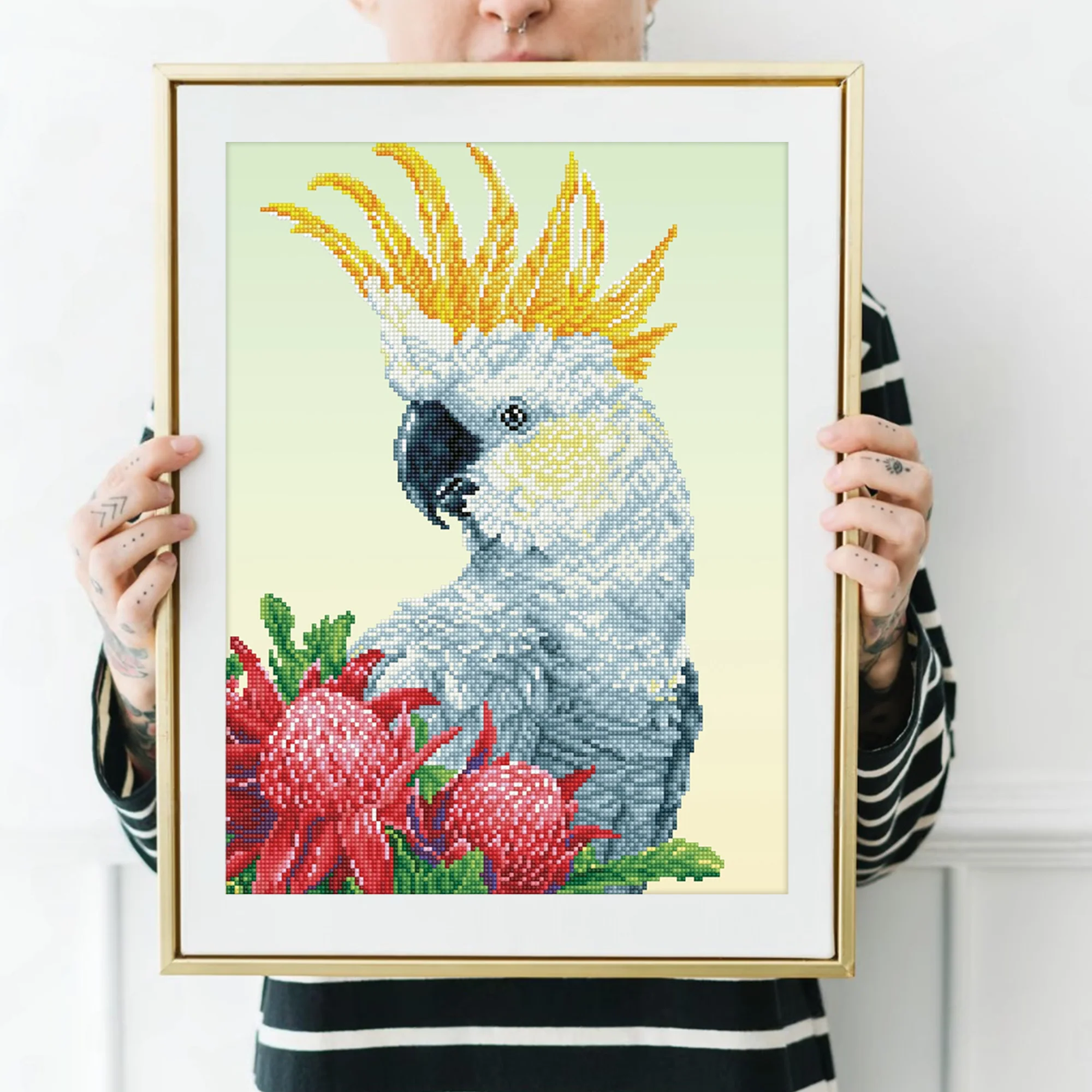 Diamond Dotz White Cockatoo & Waratahs - 16.1" x 20.1" - Image 3