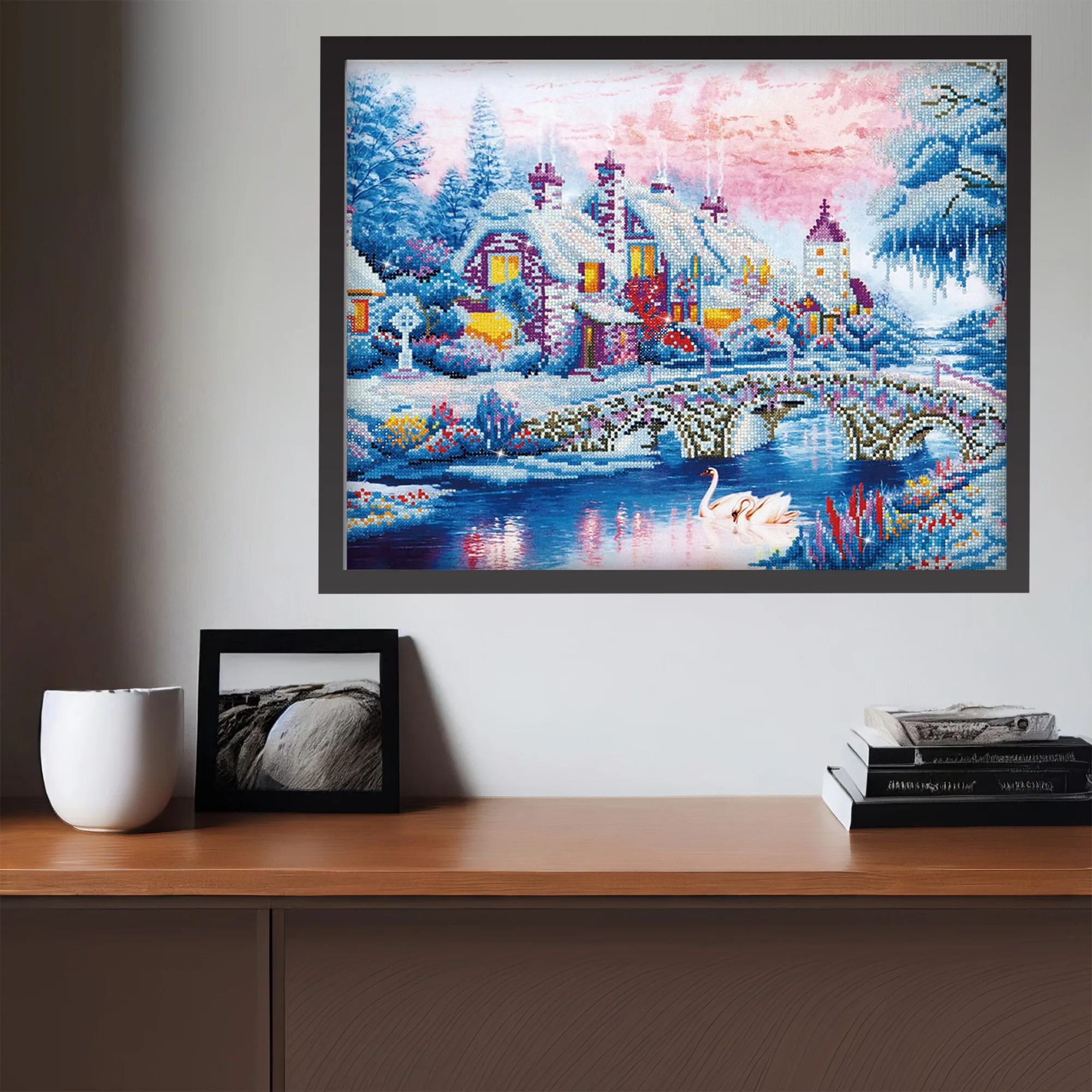 Diamond Dotz Winter Village - 31.1" x 19.7" - Image 2