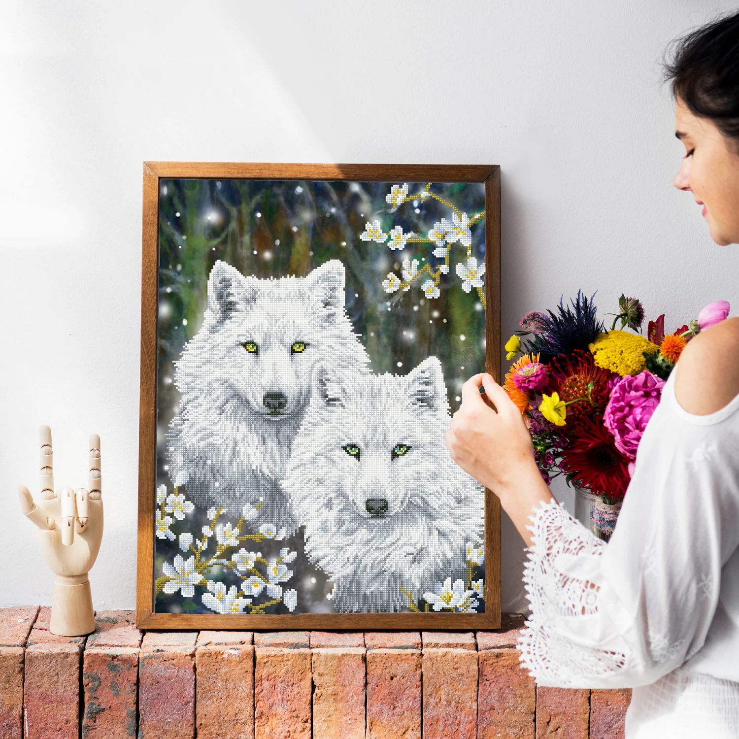 Diamond Dotz Winter Wolves - 20.1" x 26.0" - Image 2