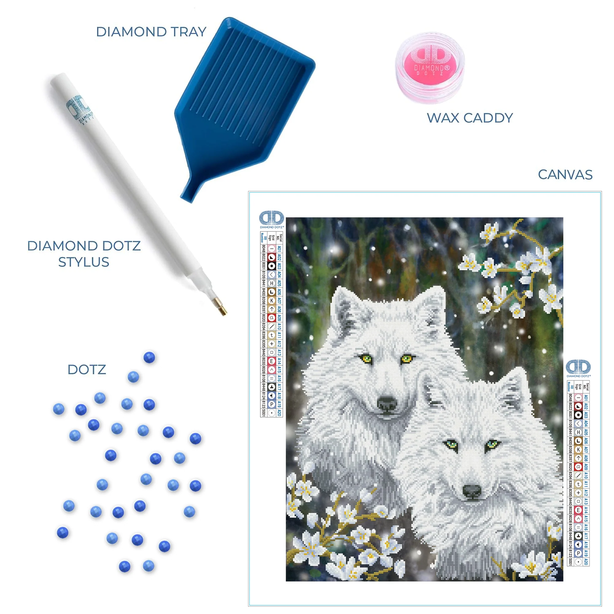 Diamond Dotz Winter Wolves - 20.1" x 26.0" - Image 5