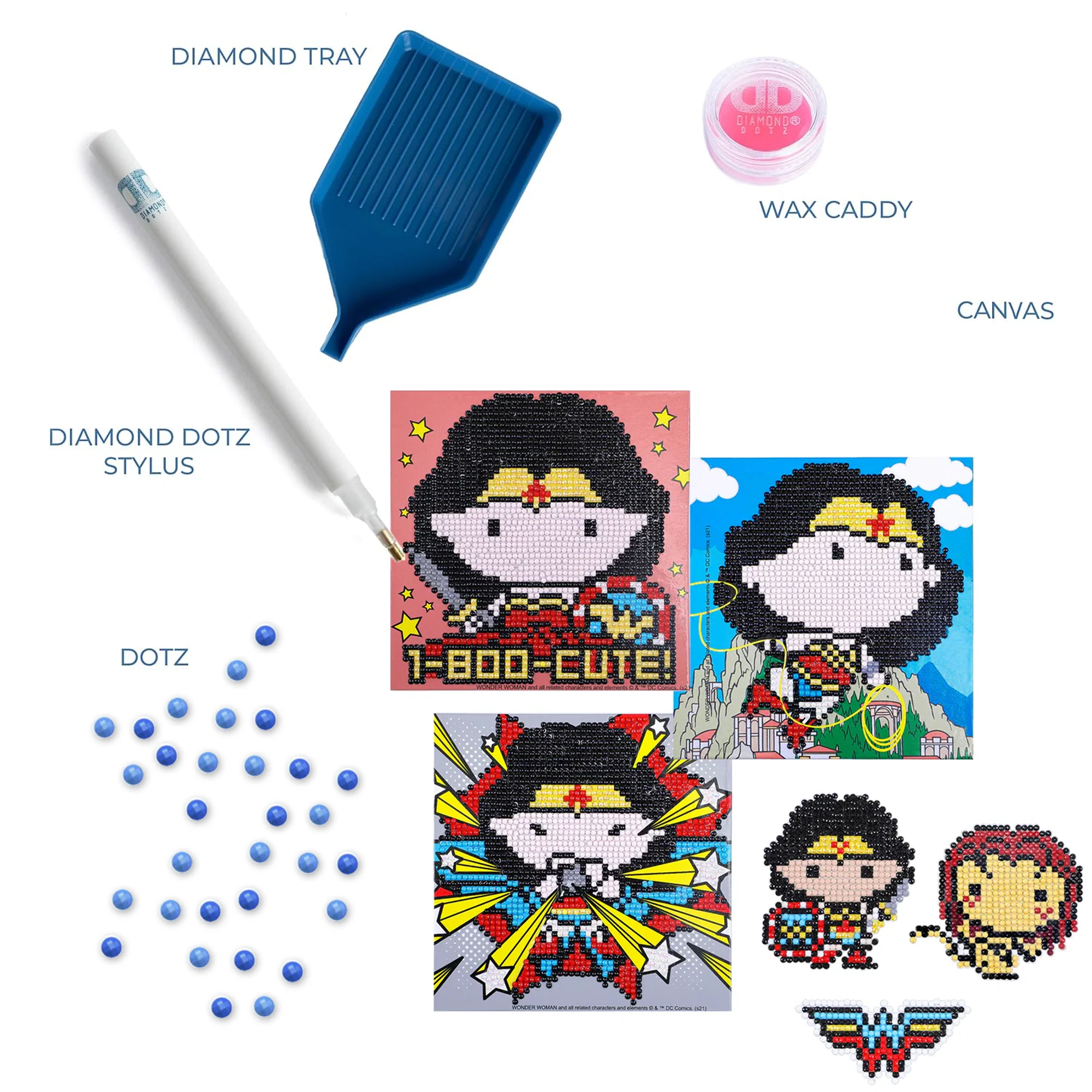 Diamond Dotz Wonder Woman Multi-Piece Kit - 5.9" x 5.9" - Image 5